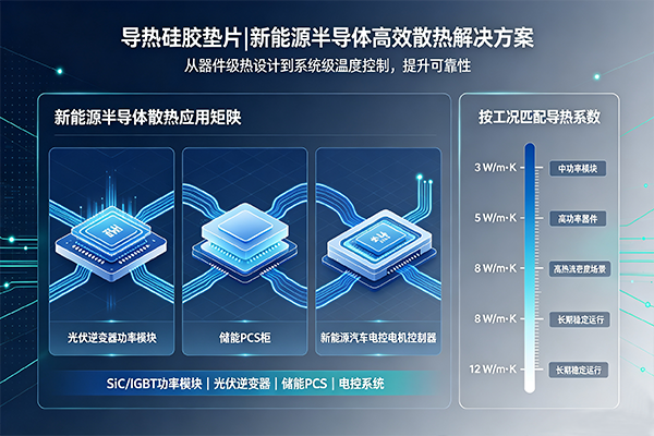 Honchance 导热硅胶垫片|新能源半导体高效散热解决方案