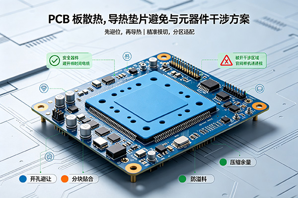 PCB 板散热，导热垫片避免与元器件干涉方案